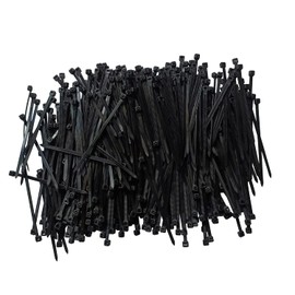 Zip Ties 4 inch 500 pcs Heavy Duty Self-Locking Nylon Tie Wraps with 40 Pounds Tensile Strength, Black