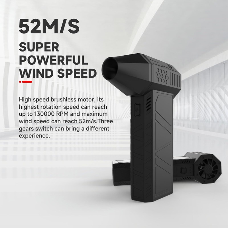 Compressed Air Duster, Super Powerful Fan, 130000RPM Handheld Electric Fan,