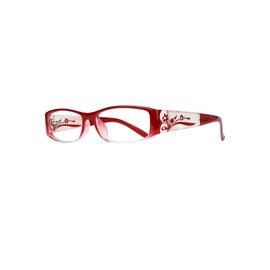 EYEBOGO Kaylee Stylish Reading Glasses for Women (Red, 1.00)