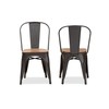 Baxton Studio Henri Vintage Rustic Industrial Style Tolix-Inspired Bamboo and
