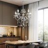 PAPAYA Plug-in 5 Light Crystal Hanging Pendant Lights Acrylic Chandelier