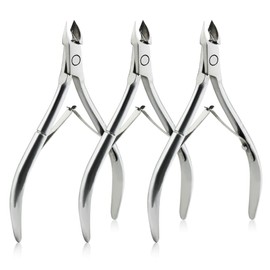 TOVOT 3PCS Cuticle Trimmers Set Stainless Steel Cuticle Nippers Nail Cuticle Removers Cuticle Cutters Cuticle Removal Tools for Fingernails Toenails