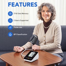 Arm Blood Pressure Monitor,maguja Blood Pressure Machine,BP Monitor Automatic Upper Arm Digital with Blood Pressure Cuff for Home Use