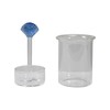 Creative Co-Op Glass Toothpick Holder with Shell Design, Blue