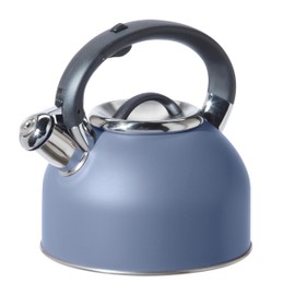 OGGI Tea Kettle for Stove Top - 64oz / 1.9lt, Stainless Steel with Loud Whistle, Ideal Hot Water Kettle and Water Boiler - Blue