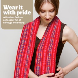 Mexican Table Runner – Rebozo Mexicano, Woven Guatemalan Scarf, Mexican Rebozos for Women – Rebozo for Childbirth, Fiesta or Decor