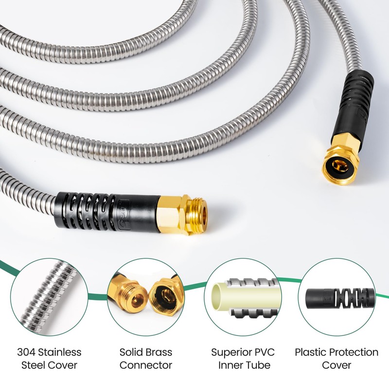 Cesun Metal Garden, Short Connector, Water Lead-in Hose Extension, Extremely