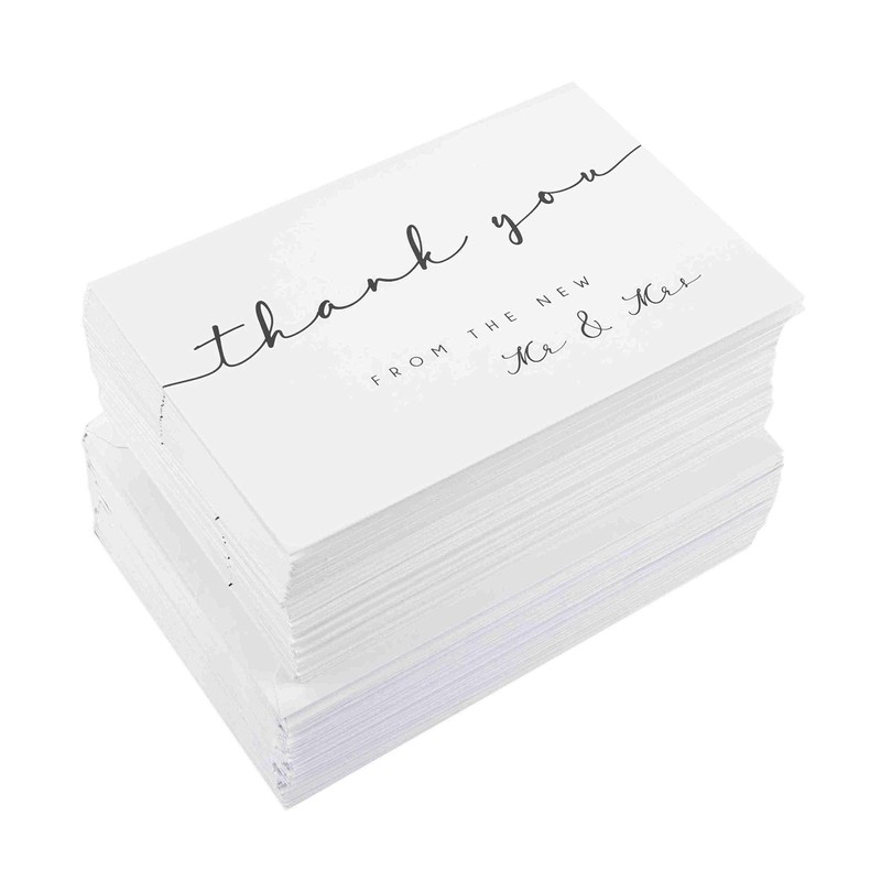 GSM Brands Thank You Cards for Wedding (Mr and Mrs