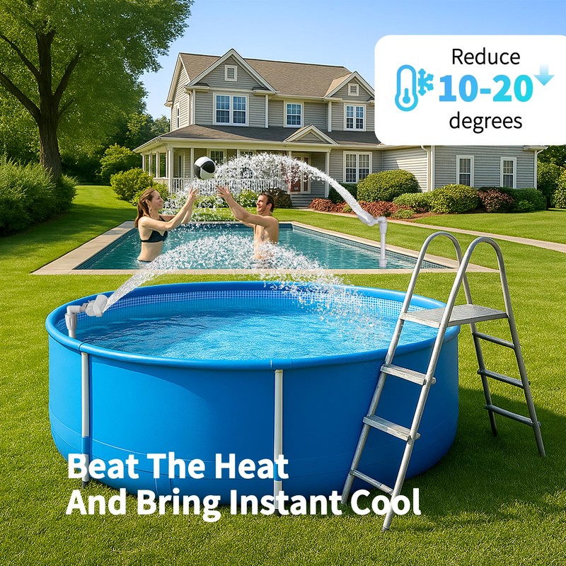 Klleyna Swimming Pool Fountain for Above & In-Ground Pools, Pool