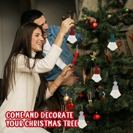 HALOULENI 6 Set DIY Santa Claus Kit DIY Macrame Christmas Kit Christmas Tree Decor Christmas Tree Hanging Ornaments Santa Elf Christmas Decorations