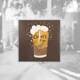 Clintons: Traditional Father's Day Card. Cheers to You Beers on Fathers Day Card, Luxury Father s Day Card, Drinks on Me Father s Day Cards, 159 x 159 multi-color, 1165732