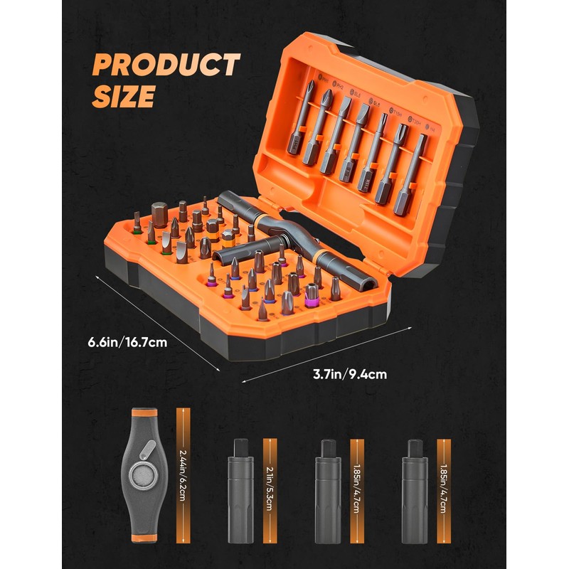 Sakerplus 42 in 1 Magnetic Screwdriver Set, Ratcheting Screwdriver Set,