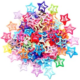 Clips de cabello estrella, 50pcs coloridas barretas de estrellas y2k, clips para el cabello no deslizantes para niñas para mujeres.