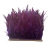Purple 2Yard Rooster Hackle Feather Fringe Trim 4-6inch in Width