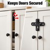 90-Degree Barn Door Latch for Right-Angle Doors – Stainless Steel