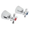 Foset Aqua AQMR-61, Juego de 2 manerales grandes, tipo cruceta,