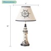Meefad Lighthouse Table Lamp, Nautical Theme Night Light, Kids Bedside
