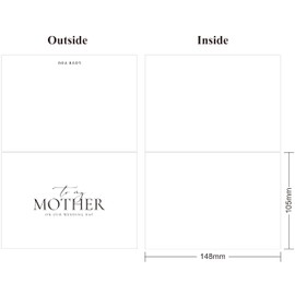 LADY&HOME To My Mother on My Wedding Day Card,Wedding Day Card to Mother,Thank Mother Wedding Day Card (A1:Mother)