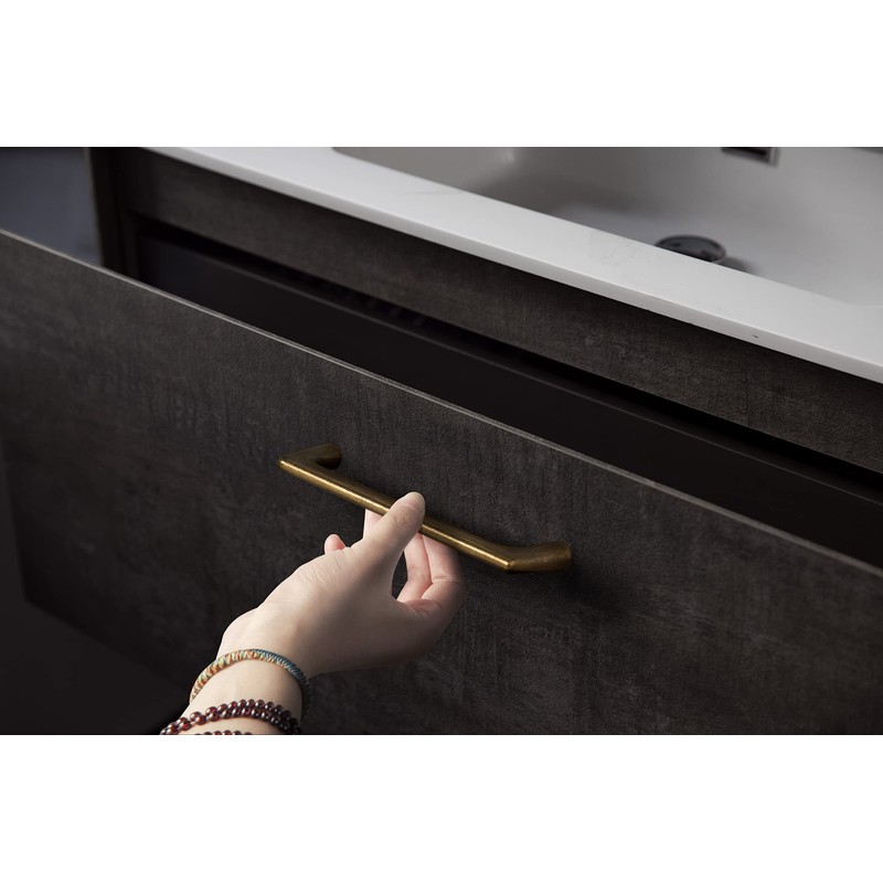 Goo-Ki Antique Brass Cabinet Pulls with 5''(128mm) Hole Centers, Retro