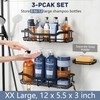 OMAIRA 3-Pack Shower Caddy with Soap Holder, Adhesive Rustproof No-drill