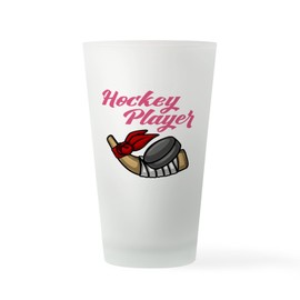 CafePress Ice Hockey Player Women Female Hock Pint Glass, 16 oz. Drinking Glass