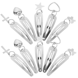 LALAFINA 5pcs Elegant Pendant Hair Clips for Women Versatile Hair Accessories Heart Designs for Weddings Prom Daily Styling