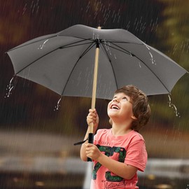 BESTKEE Lightsaber Umbrella LED Light up Golf Umbrellas with 7 Color Changing On The Shaft/Built in Torch at Bottom (Gray)