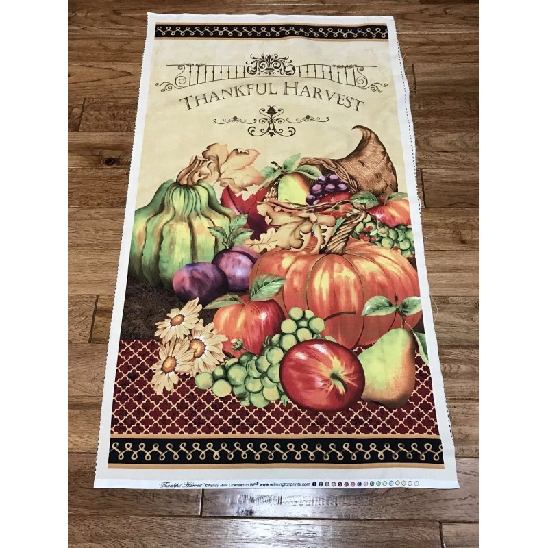 Wilmington Beautiful fall THANKFUL HARVEST Cotton Fabric Panel