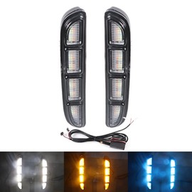 Dreamseek 3 Color LED DRL for Honda Accord 2021 2022 Driving Front Fog Lamp Daytime Running Light with Flash Dynamic Sequential Turn Signal