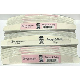 NAIL FILE ROUGH & GRITTY 100/100  (5)SECOND 527760 (25 PIECES) Grit Double Side