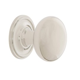 Nostalgic Warehouse New York Brass 1 3/8" Cabinet Knob with Classic Rose in Polished Nickel
