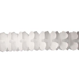 12-Pack 6 Foot Spanning Tissue Paper Cross Garland (White)