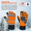 Waterproof Work Gloves, High Visibility, Thermal Insulated, Touchscreen, Enhanced Grip,