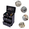 XIANXUS Makeup Train Case, Professional Rolling Makeup Trolley with dividers,