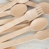 1Above 100Pk Disposable Wooden Cutlery Set, 100% Natural and Biodegradable,