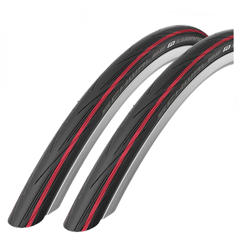 Schwalbe 2x Lugano 700c x 25 Road Racing Bike Tyres