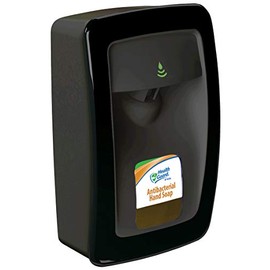 Designer Series MS016BK31 No Touch (Automatic) Wall Mount Dispenser, Plastic, 1250 mL, Black with Black Trim (Each)