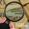 20X Magnifying Glass, Black Pocket Magnifying Glass with Rotating Protective