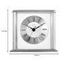 Acctim Acctim Mantel Clock, Metal, Silver, 13.7 x 15.5 x