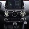 2 Pcs Silver Bling Leopard Air Vent Clips, Crystal Car