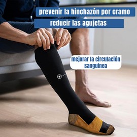 Calcetines De Compresión Para Mujeres Y Hombres(8 Pares), Los Mejores Para Correr, Senderismo, Ciclismo, Calcetas de Compresion Largas, Adecuado para Varices, Embarazo, Viajar, Correr, Fitness