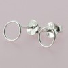 Touch Jewellery 925 Sterling Silver Circle Stud Earrings