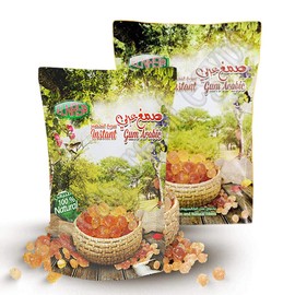 2 Packs of Elnasr 100% Natural Instant Gum Arabic Acacia Arabic Gum 300 gm (Powder) صمغ عربي