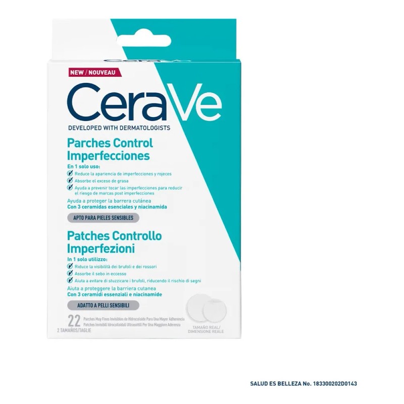 Cerave Parches Control Imperfeccion 22p Piel Tendencia Acné