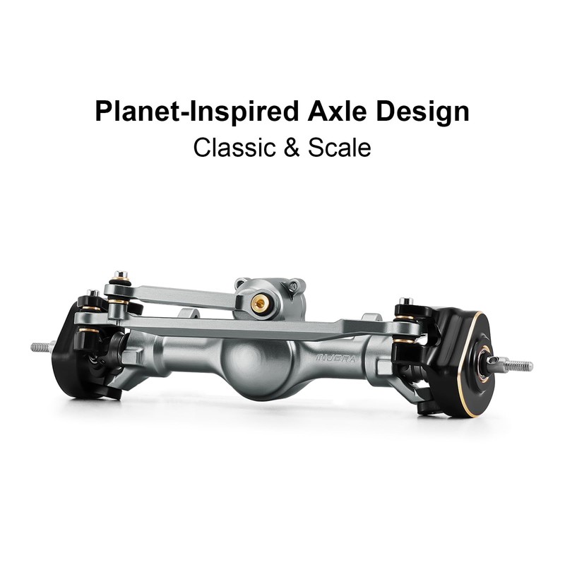 INJORA +4mm Planet Axles with Double Joint Shafts & Brass
