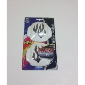 FOURING 2 PC WHITE FIRE GUARD CAR FRONT REAR BUMPER SCRATCH MOLDING PROTECTOR BP-FA180