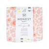 HonestBaby Girls Organic Cotton Changing Pad Cover, Peach Skin Papercut