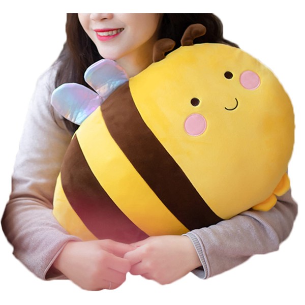 TONGSONG Cute Pillow Plush Bee Stuffed Animal Stuff Honeybee Plush