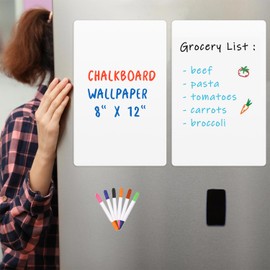 Magnetic Dry Erase Whiteboard Paper 8" x 12", Babenoun Fridge White Board on Wall for Organizer and Planner, Kitchen Refrigerator Shopping List with Marker