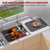 Toovem Silicone Grid Sink Mat Protectors Kitchen Sink Protector Dishwasher